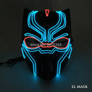 2021 Hot Sales Fashion LED Mask Luminous Glowing Halloween Party Mask Neon EL Mask Halloween Cosplay Mask Mascara Horror Maska