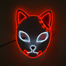 2021 Hot Sales Fashion LED Mask Luminous Glowing Halloween Party Mask Neon EL Mask Halloween Cosplay Mask Mascara Horror Maska