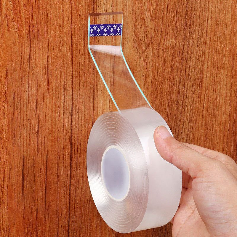 Cinta Nano de 1/2/3/5M para limpieza de la casa, cinta Invisible mágica transparente de doble cara, adhesivo impermeable reutilizable para cocina