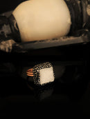 Anillo chapado en oro rosa con piedra de cuarzo para mujer Dr Stone Natural Stone KRB414