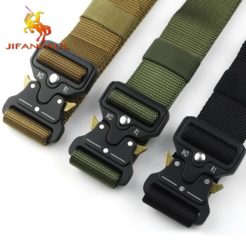 Men&#39;s Brand Military Tactical Belt Specially designed for the military&#39;s metal buckle adjustable belt free shipping