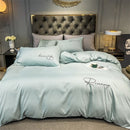 Reines Weiß Bettwäsche Set King Size Schlafzimmer Schlicht Und Raffiniert Heimtextilien Komfort Bettwäsche Bettlaken Set 220X240CM 4STK