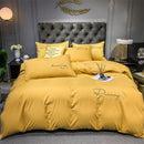 Reines Weiß Bettwäsche Set King Size Schlafzimmer Schlicht Und Raffiniert Heimtextilien Komfort Bettwäsche Bettlaken Set 220X240CM 4STK