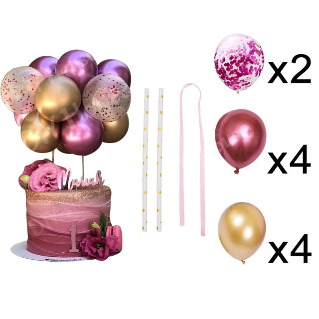 10 Stück 5-Zoll-Metallballon-Kuchenaufsatz Wolkenform Konfetti-Luftballons für Geburtstags-Babyparty-Hochzeitsfest-Dekor-Haushaltswaren