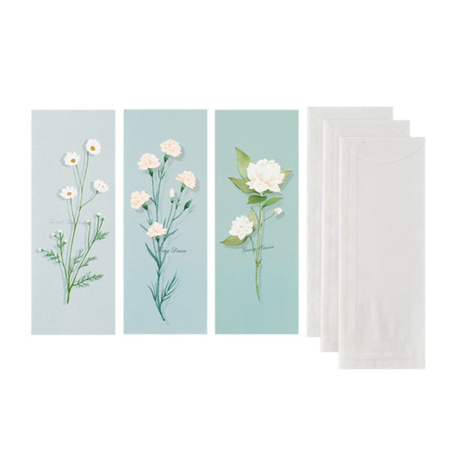 6pcs/pack Fresh Flower Sweet Translucent Envelopes Invitation Card Paper Handmade Greeting Card Letter Writing Paper Stationery