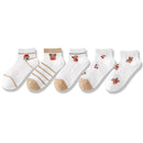 5 Paare / Los Kinder Baumwollsocken Junge Mädchen Baby Kleinkind Ultradünne Mode Atmungsaktive Feste Netzsocken Für Sommer 1-12T Teenager Kinder