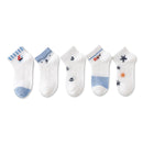 5 Paare / Los Kinder Baumwollsocken Junge Mädchen Baby Kleinkind Ultradünne Mode Atmungsaktive Feste Netzsocken Für Sommer 1-12T Teenager Kinder
