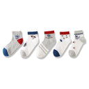 5 Paare / Los Kinder Baumwollsocken Junge Mädchen Baby Kleinkind Ultradünne Mode Atmungsaktive Feste Netzsocken Für Sommer 1-12T Teenager Kinder