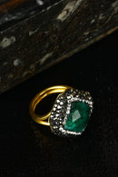 Dr stone STEM EMERALD women's RING 120 AR882