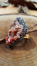 Dr Stone Naturstein Vanadinit Stein 22 Karat vergoldeter Damen Armreif WHSR12