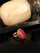 Dr Stone Naturstein-Frauen-Katzenauge-Stein-Roségold-überzogener Ring KRB340