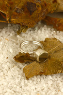 Dr Stone Naturstein Frauen Hämatit Reis über Mikrometer versilberter Ring Z121AR212