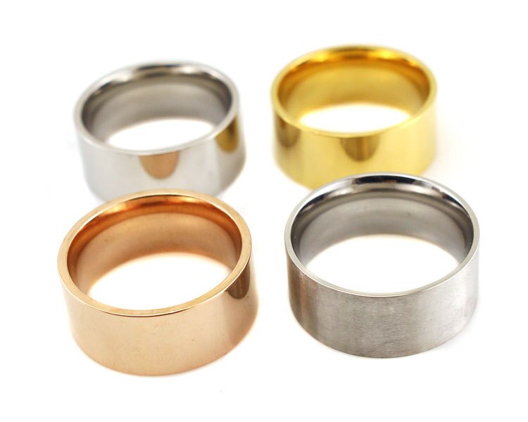 Neuer Stil Stahlring zweireihig mattiert Ring Titanstahl Großhandel Außenhandel Wunsch platinierter Ring