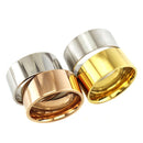 Neuer Stil Stahlring zweireihig mattiert Ring Titanstahl Großhandel Außenhandel Wunsch platinierter Ring