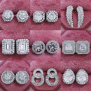 2021 New Arrival Fashion Luxury 925 Sterling Silver Pink CZ Drop Stud Earing  For Women Valentine's Day Gift Z5