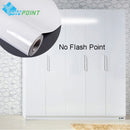 Papel pintado autoadhesivo mate de película decorativa DIY de alto brillo blanco, pegatinas impermeables para renovación de muebles antiguos de armario de cocina