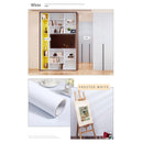 Papel pintado autoadhesivo mate de película decorativa DIY de alto brillo blanco, pegatinas impermeables para renovación de muebles antiguos de armario de cocina