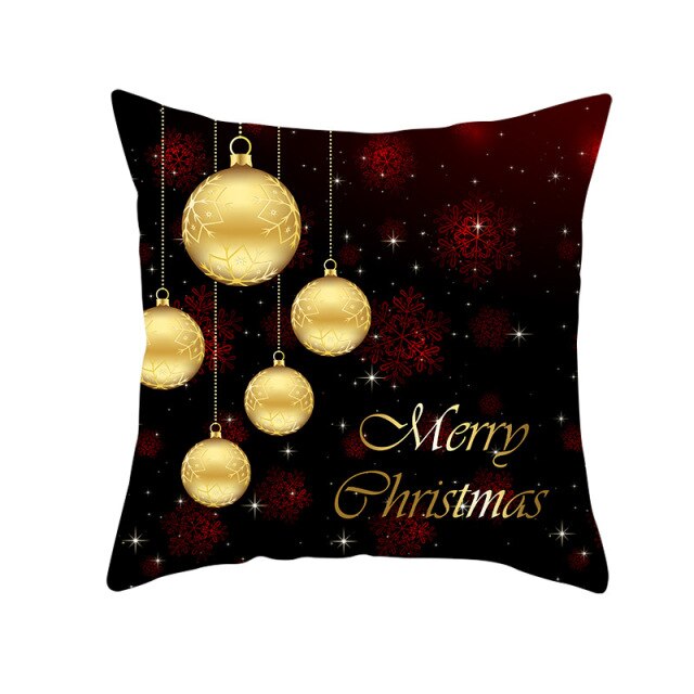 Pillowcase Christmas Cushion Cover Decorative Sofa Pillow Case Seat Car Throw Christmas Decoration Pillows Decor Home Decor