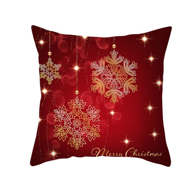 Pillowcase Christmas Cushion Cover Decorative Sofa Pillow Case Seat Car Throw Christmas Decoration Pillows Decor Home Decor