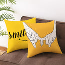 Estilo geométrico amarillo fundas de almohada cojín decorativo para sofá DIY impreso almohada silla coche cojín Navidad hogar 45x45cm decoración