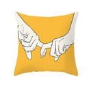 Estilo geométrico amarillo fundas de almohada cojín decorativo para sofá DIY impreso almohada silla coche cojín Navidad hogar 45x45cm decoración