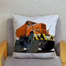Bagger Bulldozer Auto Musterdruck Kissenbezug Kurze Plüsch Kissenbezüge Kissenbezug Heimtextilien Kissenbezug 45 * 45 cm