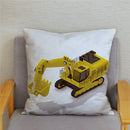 Bagger Bulldozer Auto Musterdruck Kissenbezug Kurze Plüsch Kissenbezüge Kissenbezug Heimtextilien Kissenbezug 45 * 45 cm