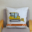 Bagger Bulldozer Auto Musterdruck Kissenbezug Kurze Plüsch Kissenbezüge Kissenbezug Heimtextilien Kissenbezug 45 * 45 cm