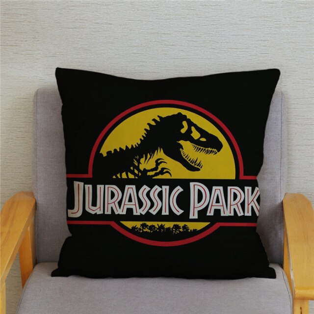 Pillow Cover Super Jurassic Park Dinosaur Print Throw Soft Plush Cushion Cover 45*45 Pillowcase Sofa Home Decor Cushion Covers
