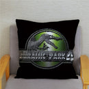 Kissenbezug Super Jurassic Park Dinosaurier Print Überwurf weicher Plüsch Kissenbezug 45 * 45 Kissenbezug Sofa Home Decor Kissenbezüge