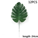 Künstliche tropische Palmblätter Hawaiian Luau Party Sommer Dschungel Thema Party Dekoration Hochzeit Geburtstag Zuhause Tischdekoration