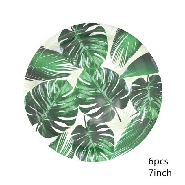 Artificial Tropical Palm Leaves Hawaiian Luau Party Summer Jungle Theme Party Decoration Wedding Birthday Home Table Decor