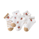 5 Paare / Los Kinder Baumwollsocken Junge Mädchen Baby Kleinkind Ultradünne Mode Atmungsaktive Feste Netzsocken Für Sommer 1-12T Teenager Kinder