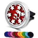 Nachfüllbarer Auto-Lufterfrischer Geruch Parfüm Diffusor Clip Auto Vent Ätherisches Öl Edelstahl Medaillon Innenausstattung