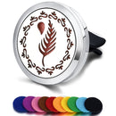 Nachfüllbarer Auto-Lufterfrischer Geruch Parfüm Diffusor Clip Auto Vent Ätherisches Öl Edelstahl Medaillon Innenausstattung