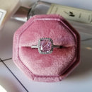 2021 neue Luxus Mode 925 Sterling Silber Rosa Engagement Ehering Ewigkeit Ring für Frauen Weihnachtsgeschenk Liebe Schmuck Z2
