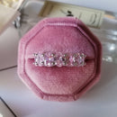 2021 neue Luxus Mode 925 Sterling Silber Rosa Engagement Ehering Ewigkeit Ring für Frauen Weihnachtsgeschenk Liebe Schmuck Z2