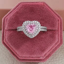 2021 neue Luxus Mode 925 Sterling Silber Rosa Engagement Ehering Ewigkeit Ring für Frauen Weihnachtsgeschenk Liebe Schmuck Z2