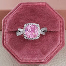 2021 neue Luxus Mode 925 Sterling Silber Rosa Engagement Ehering Ewigkeit Ring für Frauen Weihnachtsgeschenk Liebe Schmuck Z2