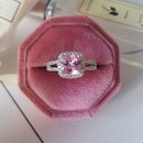 2021 neue Luxus Mode 925 Sterling Silber Rosa Engagement Ehering Ewigkeit Ring für Frauen Weihnachtsgeschenk Liebe Schmuck Z2