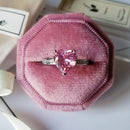 2021 neue Luxus Mode 925 Sterling Silber Rosa Engagement Ehering Ewigkeit Ring für Frauen Weihnachtsgeschenk Liebe Schmuck Z2