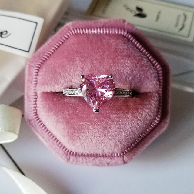 2021 neue Luxus Mode 925 Sterling Silber Rosa Engagement Ehering Ewigkeit Ring für Frauen Weihnachtsgeschenk Liebe Schmuck Z2