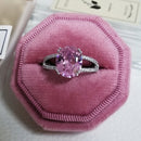 2021 neue Luxus Mode 925 Sterling Silber Rosa Engagement Ehering Ewigkeit Ring für Frauen Weihnachtsgeschenk Liebe Schmuck Z2
