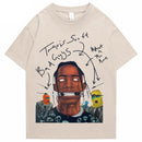 Travis Scott AstroWorld Tour Übergroßes T-Shirt Männer Frauen1: 1Buchstabendruck T-Shirts Hip-Hop-Streetwear Kanye West ASTROWORLD T-Shirt
