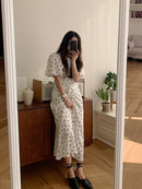 CMAZ 2021 Sommer Lange Polka Dot Casual Kleider Schwarz Weiß Oansatz Sommerkleid Urlaub Elegante Boho Party Kleidung 58031 #