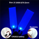 27,5 x 69,5 (76,5) mm flexible, biegbare DIY LED-Lichtaugen-Kits für Halloween-Helmmaske, Augenlicht, Cosplay-Zubehör, CR2032-Eingang