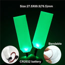 27,5 x 69,5 (76,5) mm flexible, biegbare DIY LED-Lichtaugen-Kits für Halloween-Helmmaske, Augenlicht, Cosplay-Zubehör, CR2032-Eingang