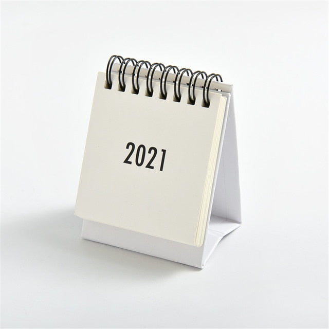 2021 2022 Simple negro blanco gris serie calendario de escritorio doble horario diario planificador de mesa Agenda anual organizador Oficina