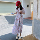 CMAZ 2021 Mode Sommer Maxi Kleid frauen Gedruckt Sommerkleid Casual Kurzarm Vestidos Weibliche Hohe Taille Robe Femme 58051 #