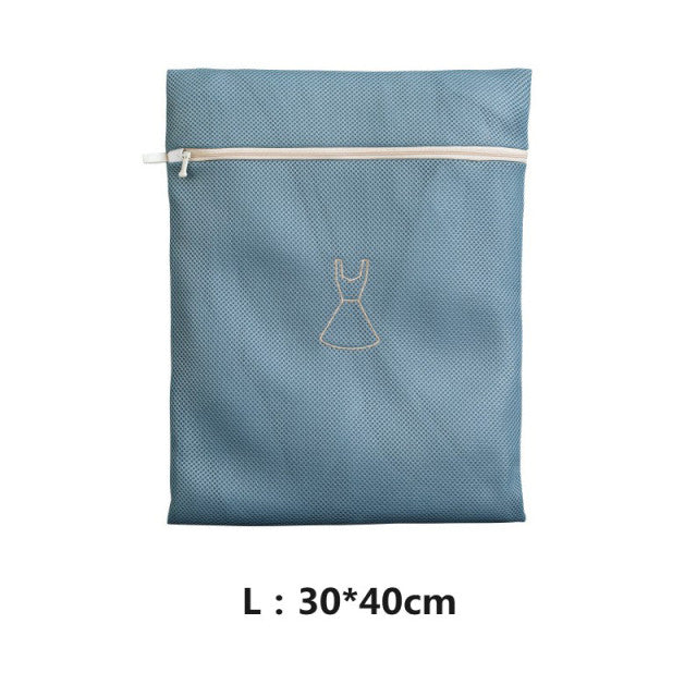 Morandi Embroidery Laundry Bag Wash Underwear Washing Machine Bags Portable Clothing Organizer Lingerie Socks Bra Laundry Basket